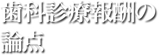 歯科診療報酬の論点