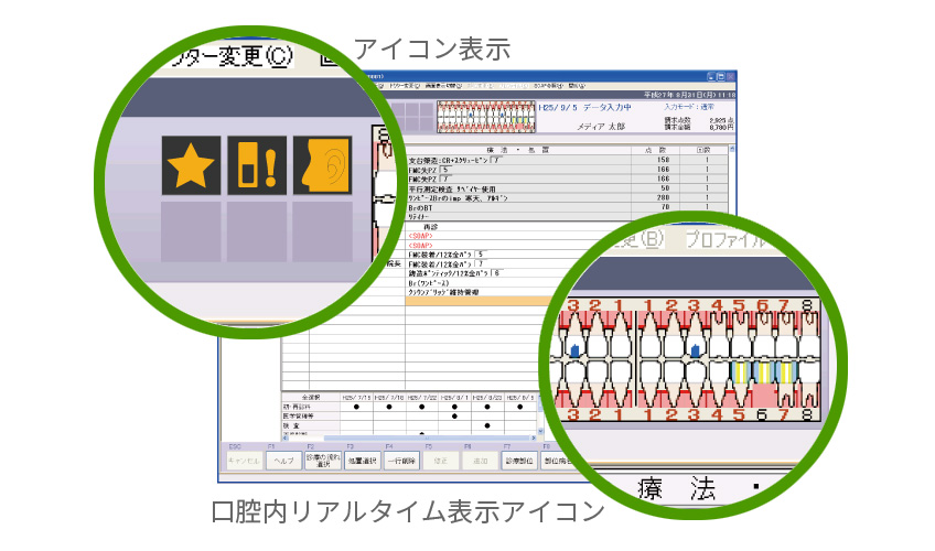 診療入力画面の情報量